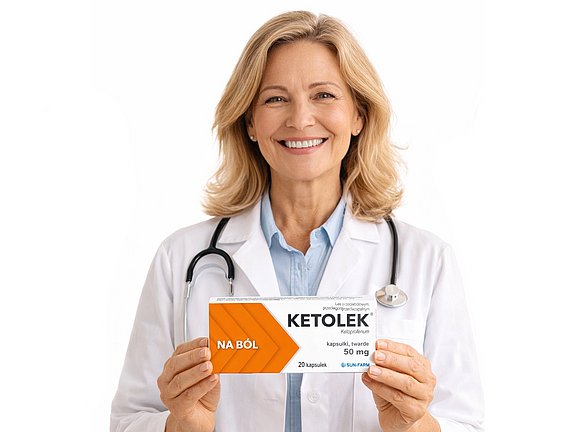 Lekarka prezentująca Ketolek 50 mg